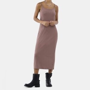 No Boundaries Ribbed Maxi Slip Dress, Twilight Mauve Sz Small (4/6)